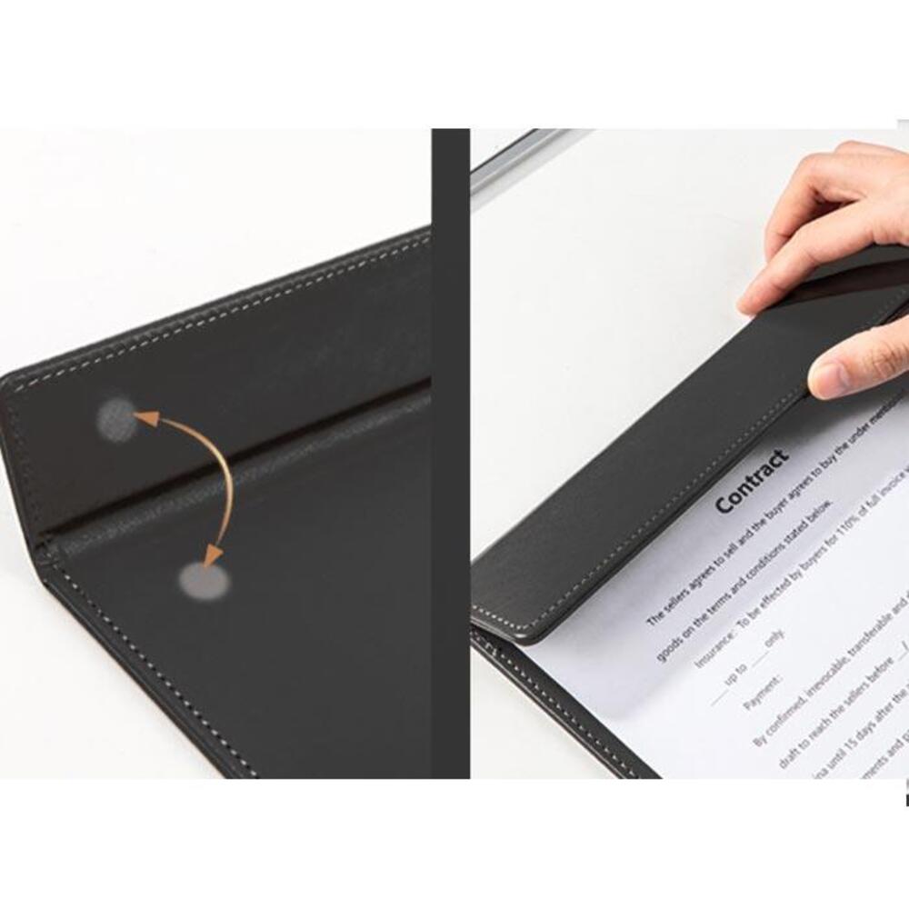 Porte Bloc Note Deli 64506 A4 Simili Aimant Gris