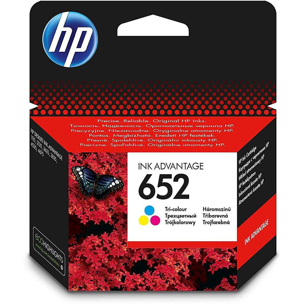Cartouche HP 652 Couleur (F6V24AE)
