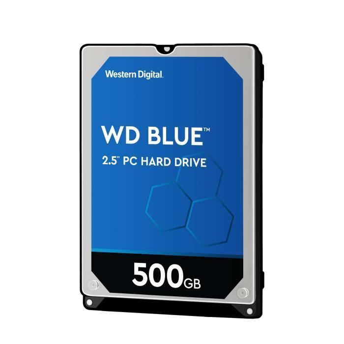 Disque dur externe western digital 500 GB 2,5'' PC Portable WD Blue 5400 tr/min