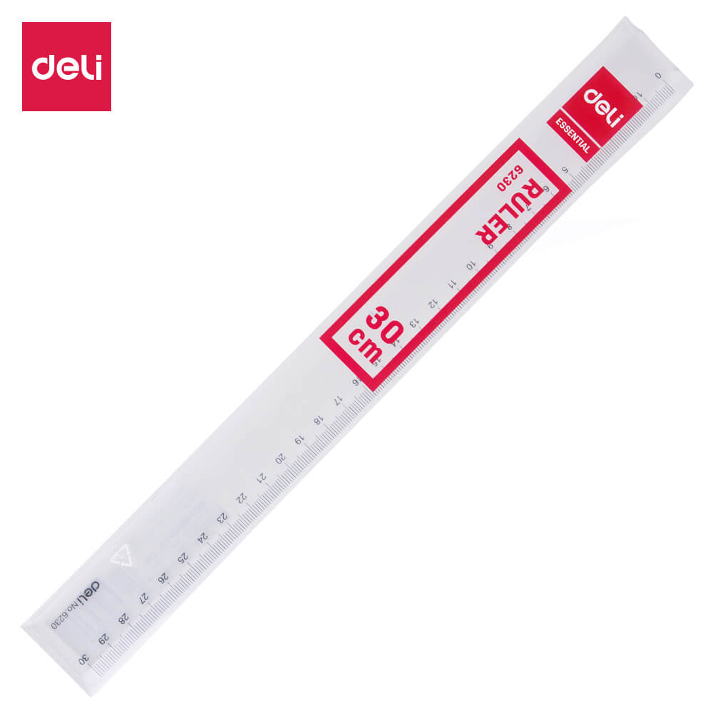 Régle 30 Cm Deli Plastique Transparente E6230