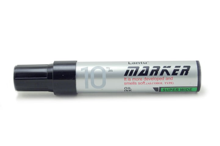 Marqueur Permanent Géant Lantu 10mm Noir