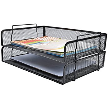 Corbeille A Courrier 2 étages Métallique