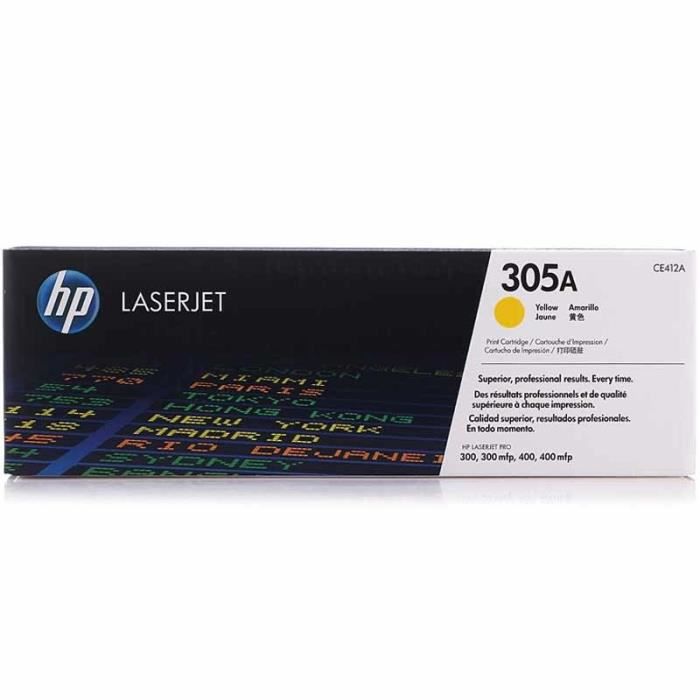 Toner HP 305A Yellow Original LaserJet (CE412A) 2600 Pages 