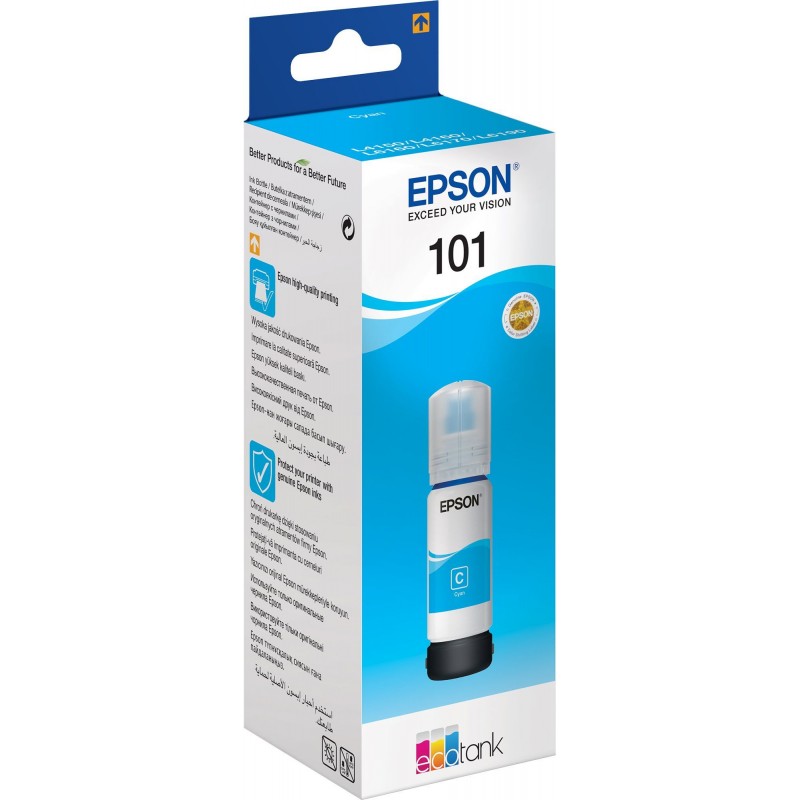 Bouteille d'encre Epson 101 Cyan EcoTank d'origine