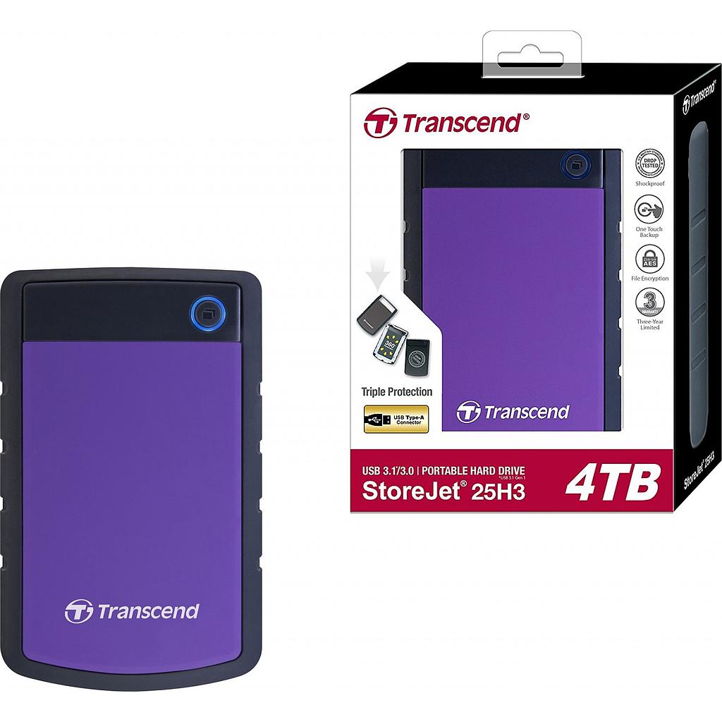 Disque Dur Externe Transcend 4To Anti-chock