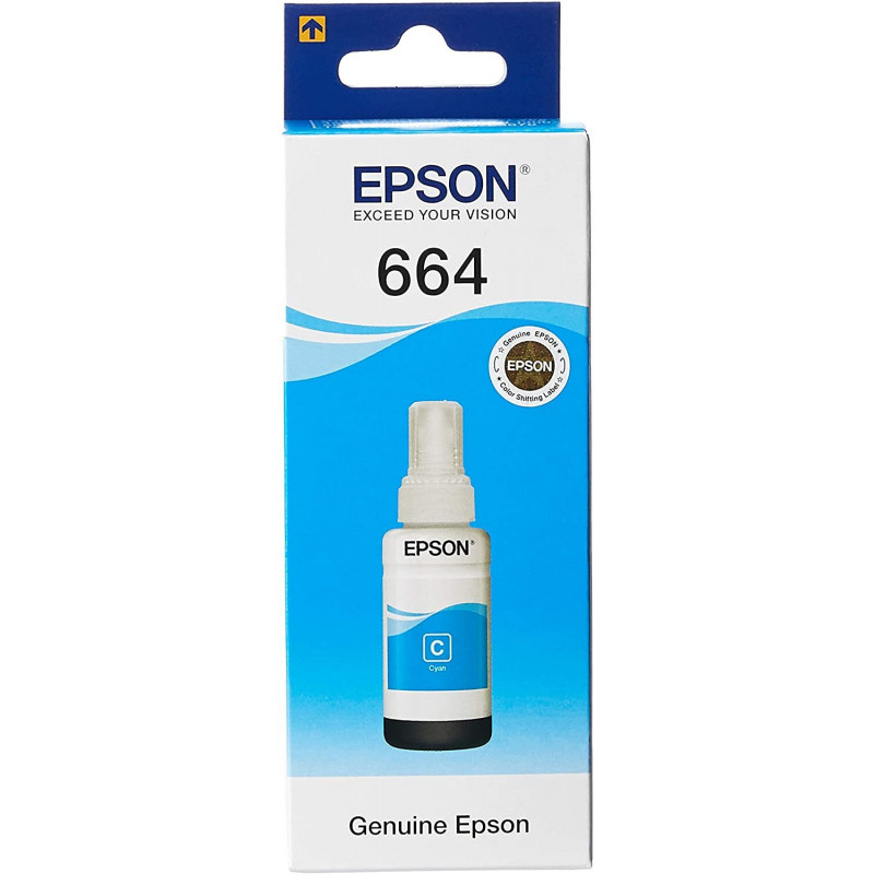 Bouteille d'encre Epson 664 (T6642) Cyan