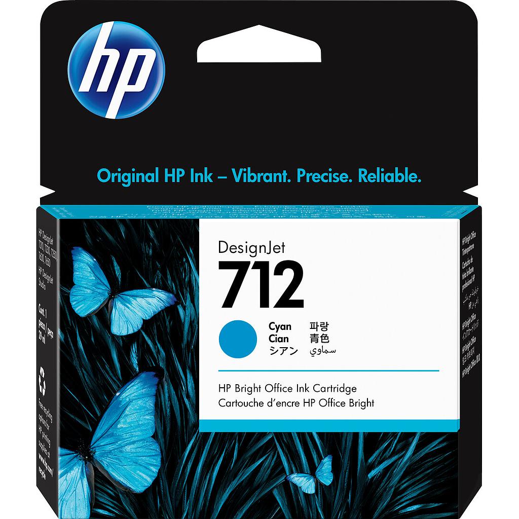 Cartouche Hp 712 Cyan 29 ml Standard Capacity (3ED67A)