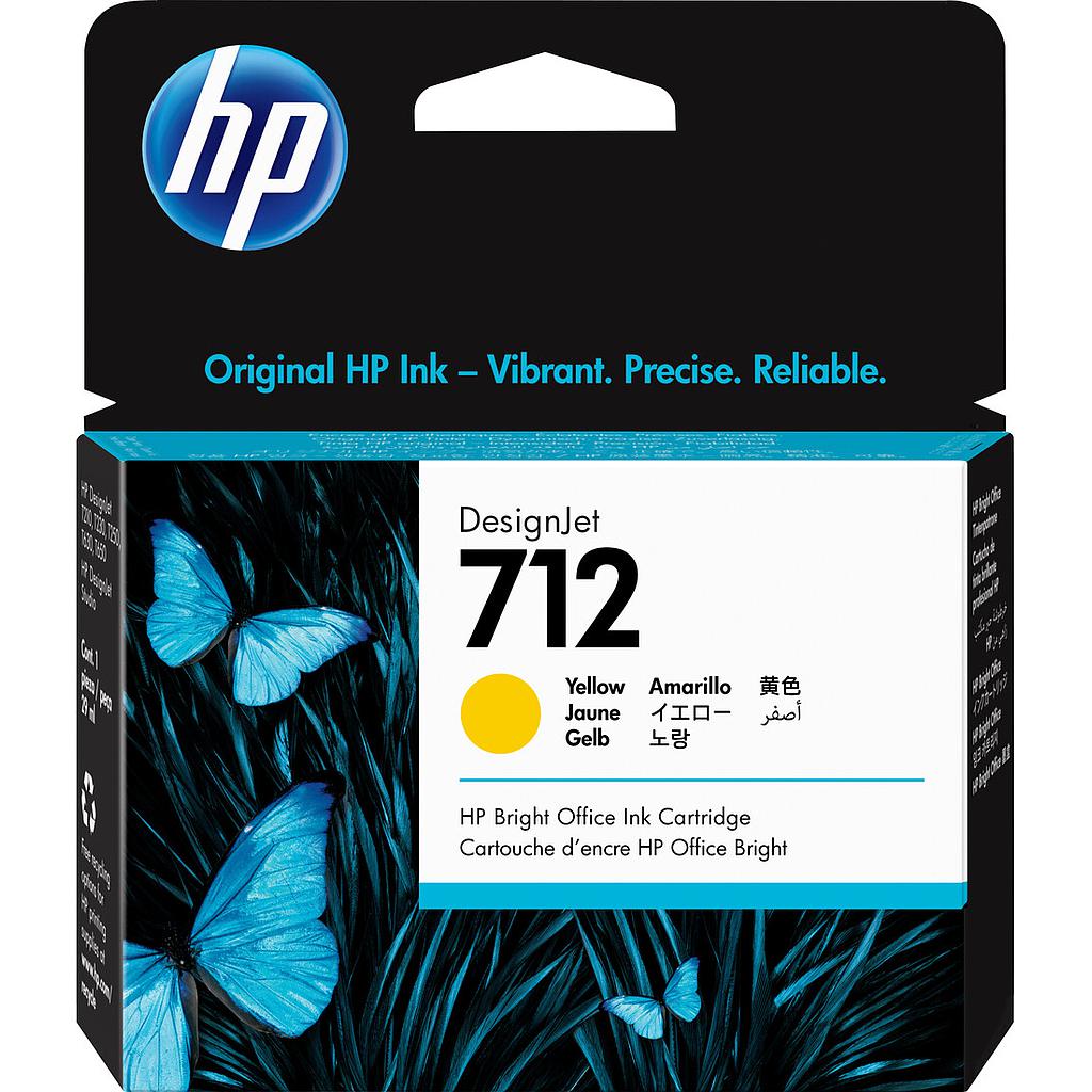 Cartouche Hp 712 Yellow 29 ml Standard Capacity (3ED69A)