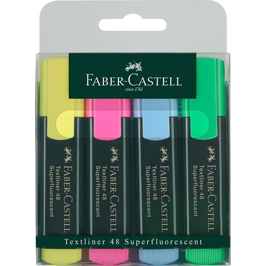 Set 4 Fluorescent Textliner Faber Castell (JVBO) 154804