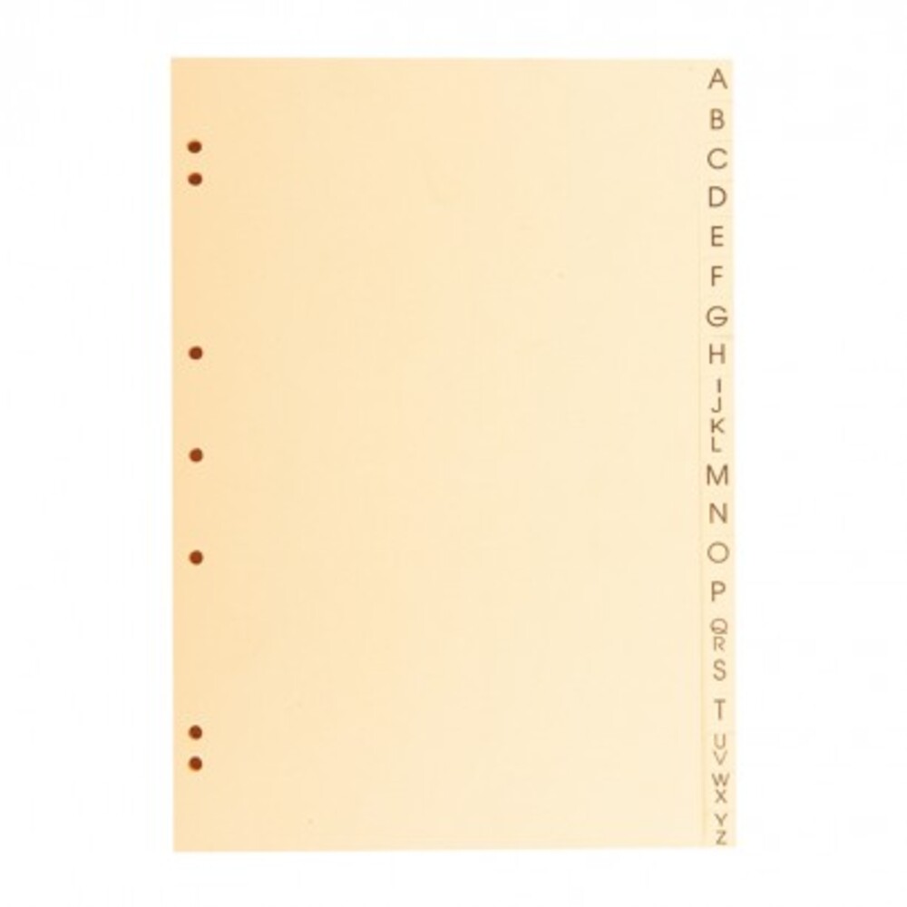 Jeu intercalaire Alphabetique A Z Cartonnée 240 Grs