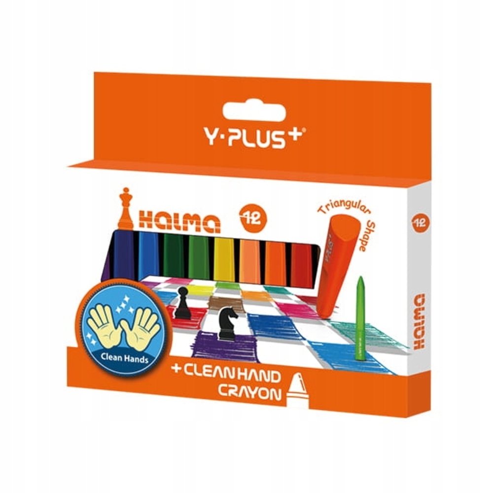 Paquet 12 Crayons De Couleur Cire Y-PLUS+ Halma