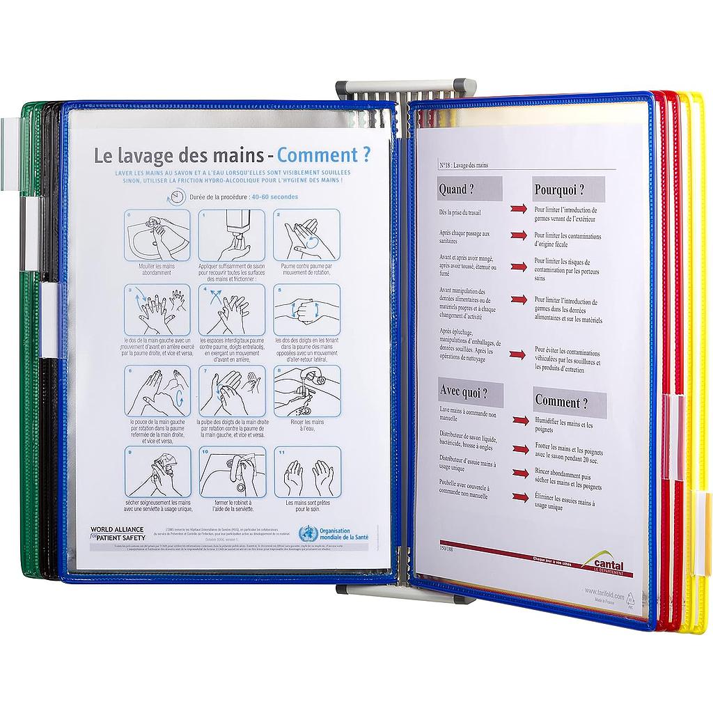 Support Kit Mural Tarifold 10 Pochettes Assorties A4 414109