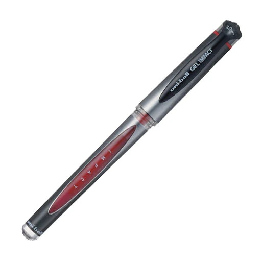 Paquet 12 Stylos Uniball Gel Impact UM-153S Rollerball 1.00 MM Red