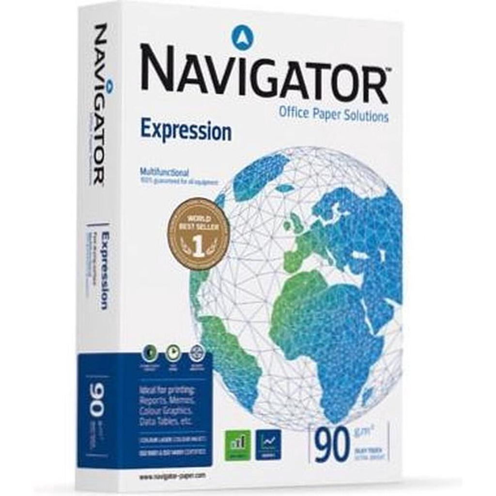 Paquet 5 Ramettes Papier Laser Navigator A4 90 Grs 500 Feuilles