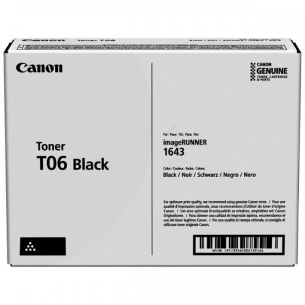 Toner Canon T06 Noir Original 3526C002AA 20500 pages