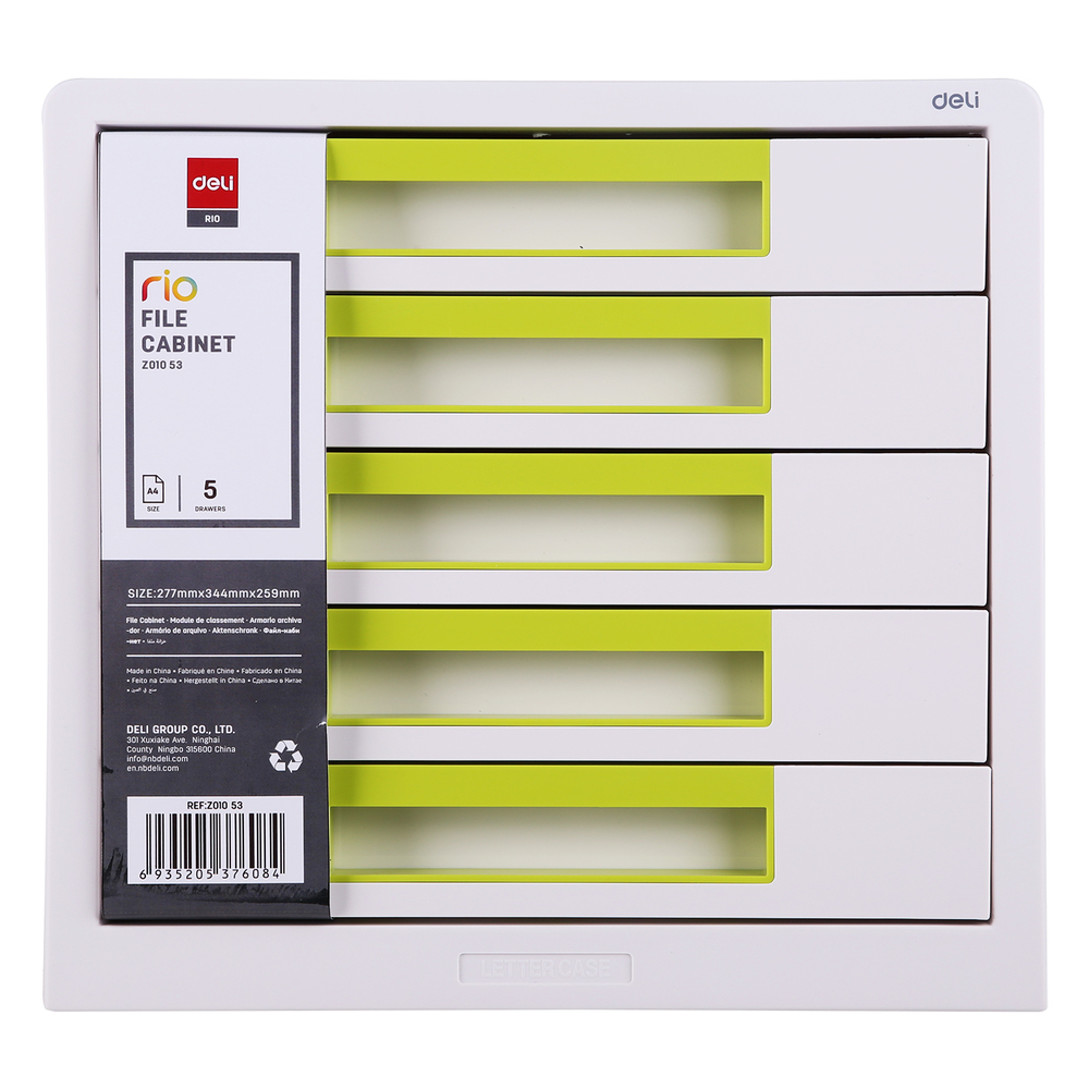 Module De Classement Deli 5 Tiroirs EZ01053 Blanc/Vert