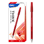 Paquet 12 Stylos Semi Gel Deli Think Q8-RD 0.5mm Rouge