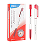 Paquet 12 Stylos A Bille Deli Arrow  Q23-RD 0.7mm Rouge